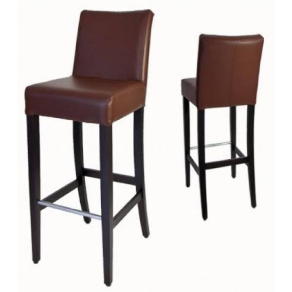 Gastronomie Barhocker BRAUN mit RÜCKENLEHNE